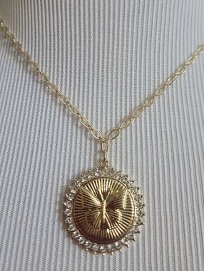 Park Lane Premium Sparkle Box Necklace with Butterfly Pendant